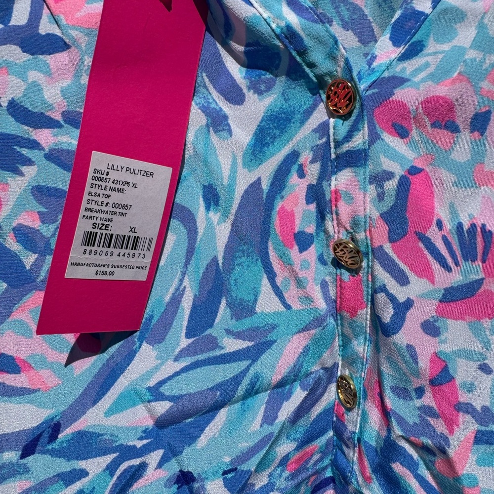 Lilly Pulitzer Multicolor Tropical Blouse - Picture 2 of 5